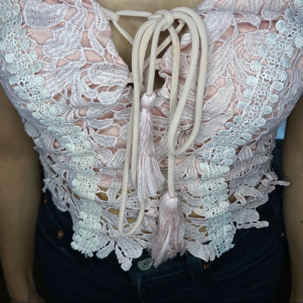 Pink Ruffle Tank Top - Picture 3 of 4